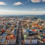 City of Reykjavik from above, Capital of Iceland