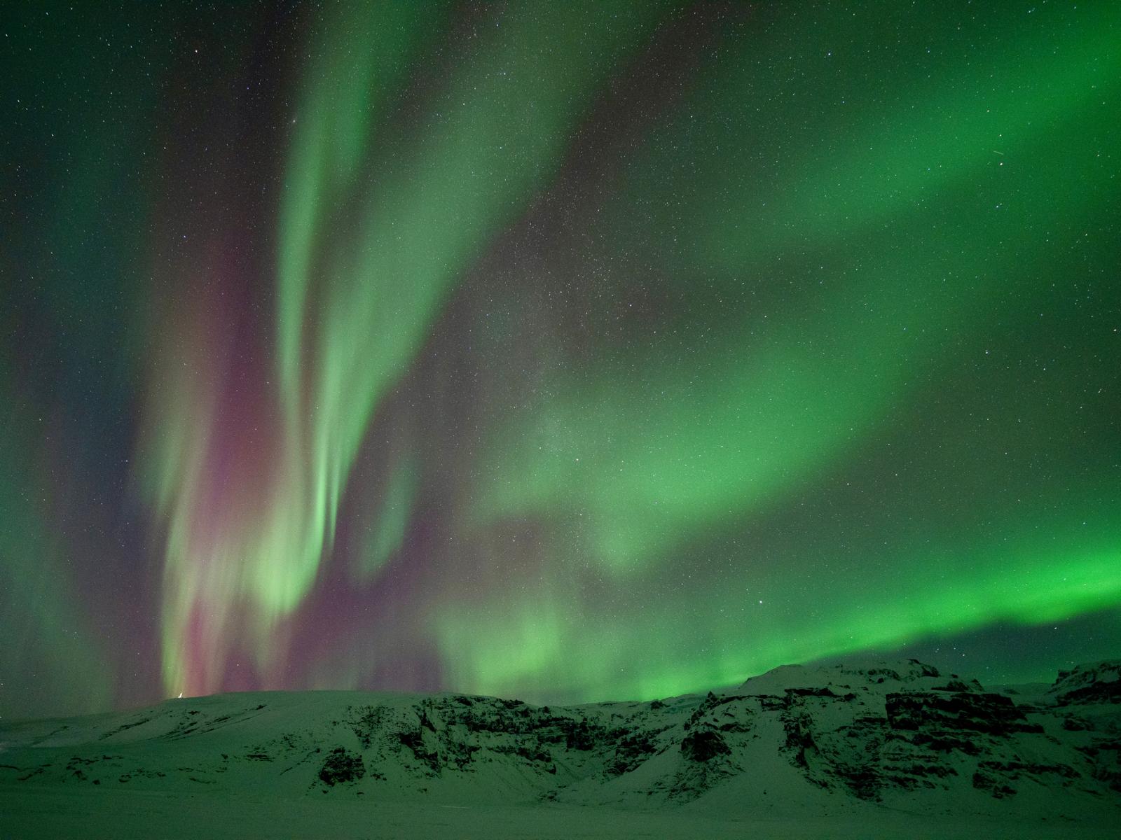 Vista dell'Aurora Boreale