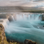Vista aerea della cascata Goðafoss