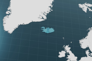 Mappa che mette in evidenza l'Islanda